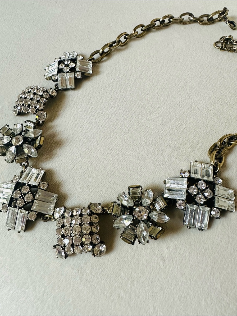 J. Crew Jeweled Cluster Necklace - Gold Tone - Picture 3 of 4